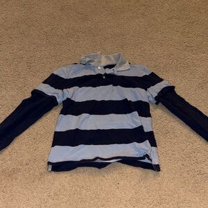 GAP Kids Polo Shirt - Light Blue and Black Stripes